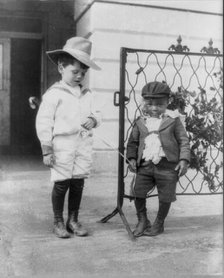 Quentin Roosevelt and Roswell Newcomb Pinckney as children, 1901. Creator: Frances Benjamin Johnston.