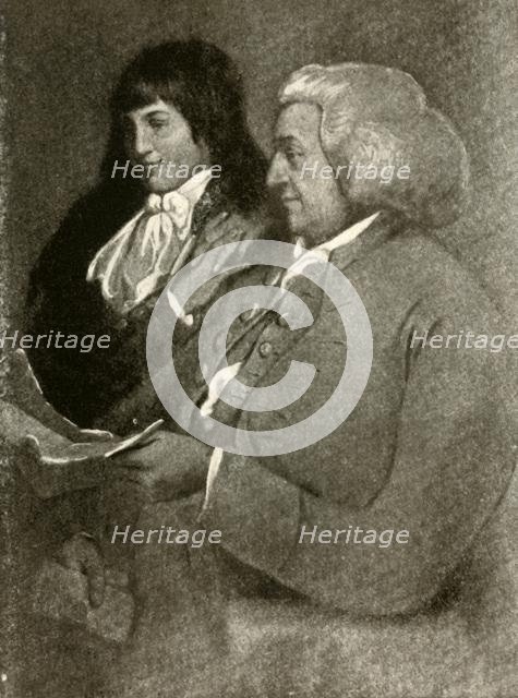 'Portrait of Samuel Shoemaker, in bobwig, and his son', 1789, (1937). Creator: Unknown.