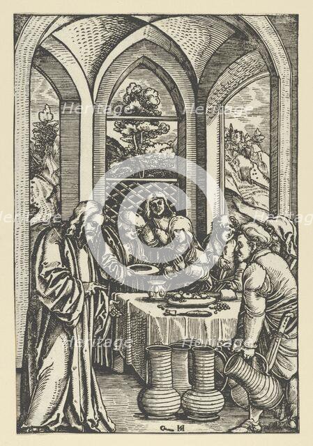 The Wedding at Cana, from The Life of Christ, ca. 1511-12. Creator: Hans Schäufelein the Elder.