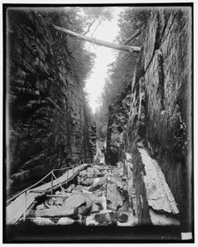 The Flume, looking up, Franconia Notch, White Mountains, c1901. Creator: Unknown.