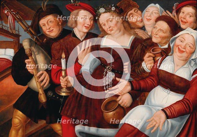 The bride being led to the bridal bed. Creator: Massys (Matsys), Jan (1510-1575).