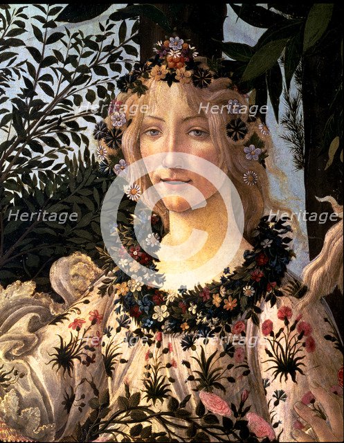  'Spring', detail of 'the shy terrestrial nymph Cloris converted by the touch of Zephyrus in the …