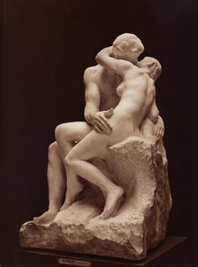 The Kiss by Auguste Rodin, between 1867 and 1870. Creators: Adolphe Braun, Auguste Rodin.
