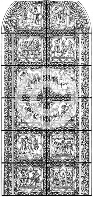 Stained glass window, Bourges Cathedral, Bourges, France, 13th century (1849).Artist: Hauger