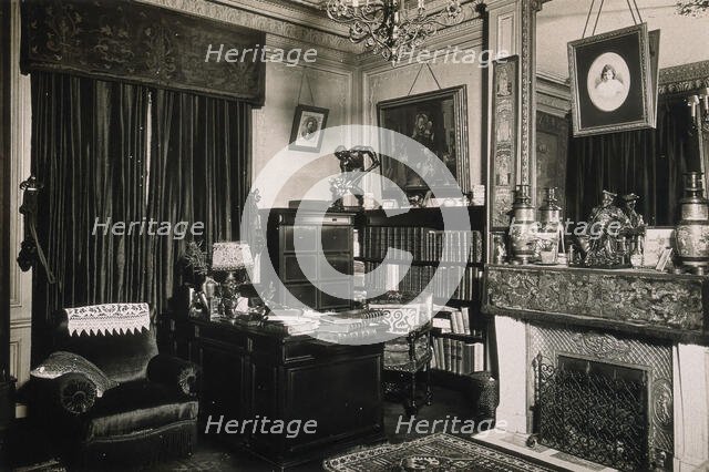 Professor and Mrs Dejerine's study in their flat Boulevard Saint Germain, Paris;..., c1910s. Creator: Unknown.