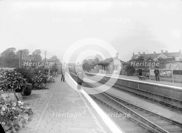 Long Hanborough Railway Station, Oxfordshire, 1920. Artist: Henry Taunt.