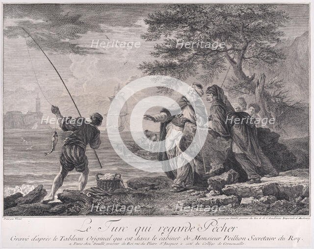 The Turc Who Watches Fishing, ca. 1720-60. Creator: Jean Daullé.