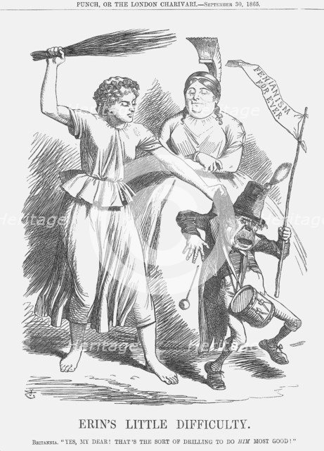 'Erin's Little Difficulty', 1865. Artist: John Tenniel