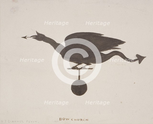 Weather vane from St Mary-le-Bow, London, c1850. Artist: JS Gardener