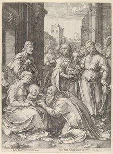 Adoration of the Magi,.n.d., n.d.. Creator: Hendrik Goltzius.