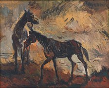 Runaway Horses, around 1941. Creator: Cyprian Majernik.