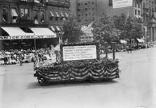 Fourth of July Parade - Float: Post Office, 1916. Creator: Harris & Ewing.