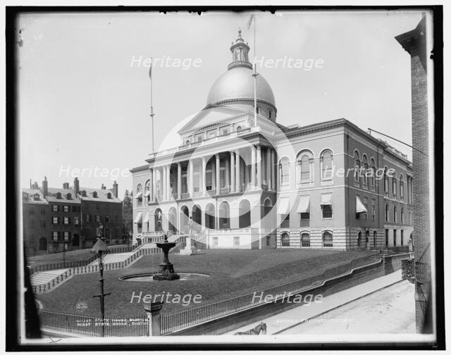 State House, Boston, between 1890 and 1899. Creator: Unknown.
