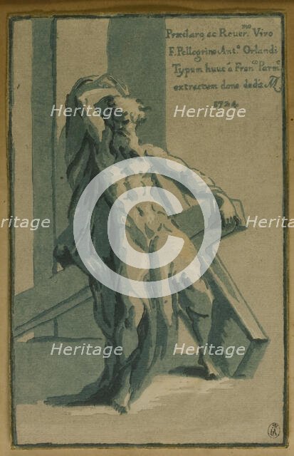 Saint Andrew Seated on His Cross, 1724. Creator: Anton Maria Zanetti.