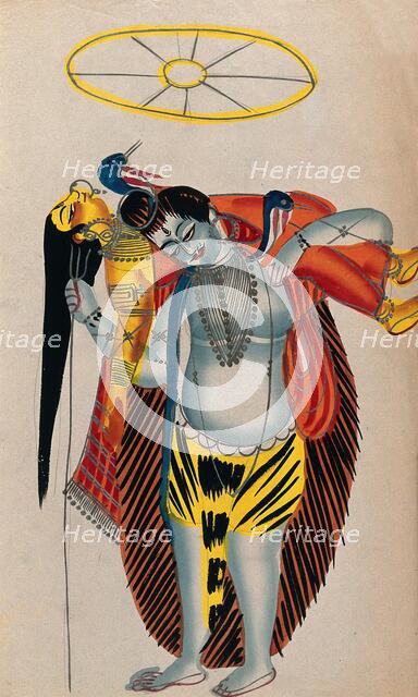 Shiva carrying his wife in her Sakti form. Creator: Unknown.