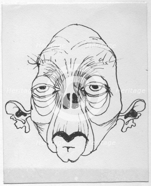 Grotesque face, 1952. Creator: Shirley Markham.