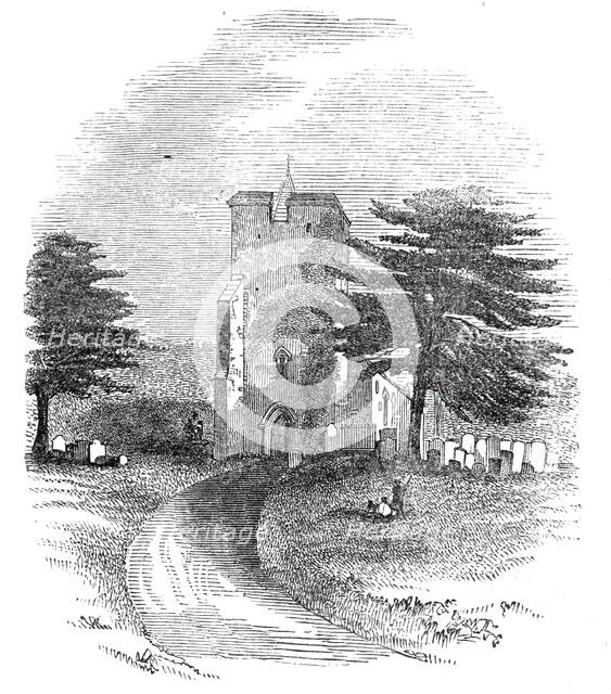 St Martin's Church, near Canterbury, 1844. Creator: Unknown.