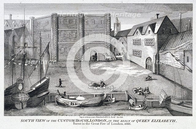 Custom House, London, c1815. Artist: Bartholomew Howlett