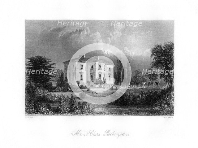 Mount Clare, Roehampton, south London, 19th century.Artist: A T Prior