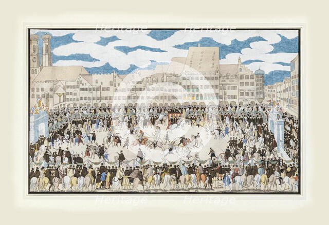 The wedding of Duke Wilhelm V of Bavaria to Renata of Lorraine on February 21, 1568, 1568. Creator: Solis, Nikolaus (1541-1583).