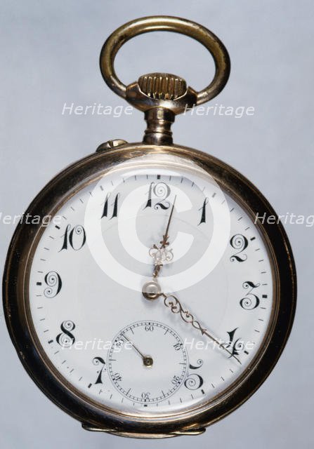 Old gold watch.  Creator: Unknown.