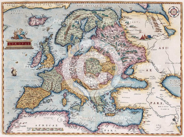 Europae (From: Theatrum Orbis Terrarum), 1579. Artist: Ortelius, Abraham (1527-1598)