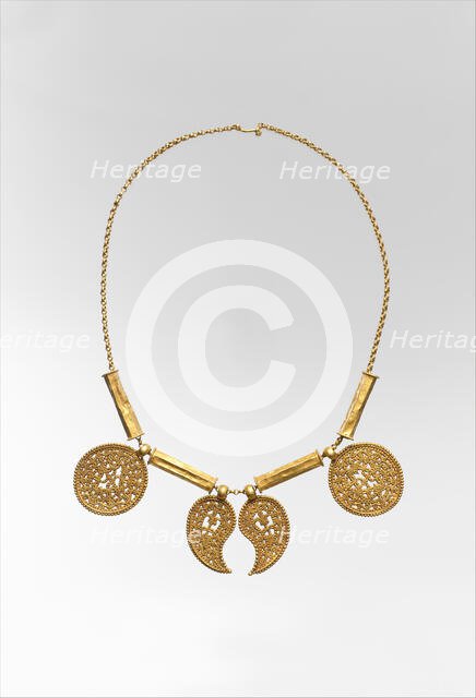 Gold Necklace with Pendants, Byzantine, ca. 7th century. Creator: Unknown.