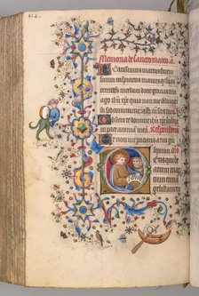 Hours of Charles the Noble, King of Navarre (1361-1425), , fol. 271v, St. Mark, c. 1405. Creator: Master of the Brussels Initials and Associates (French).
