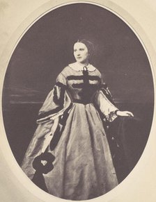 [Female Portrait, Standing, Looking Left], 1850s-60s. Creator: Franz Antoine.