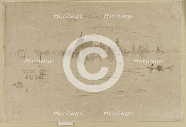 Nocturne: Salute, 1879-1880. Creator: James Abbott McNeill Whistler.