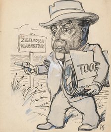 Man with gun in Zeeuws-Vlaanderen, 1920-1930. Creator: Patrick Kroon.
