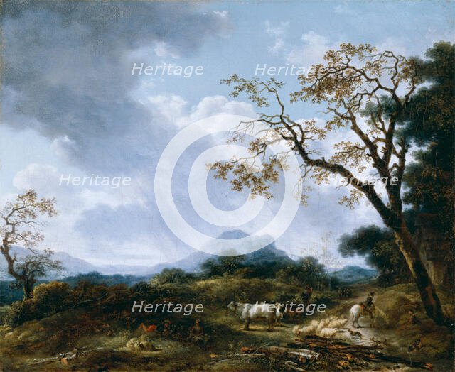 Landscape with Passing Shower, between 1765 and 1775. Creator: Jean-Honore Fragonard.