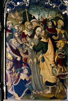 Kiss of Judas', table of the Caparroso altarpiece, altar donated to the Cathedral by Pedro Marcil…
