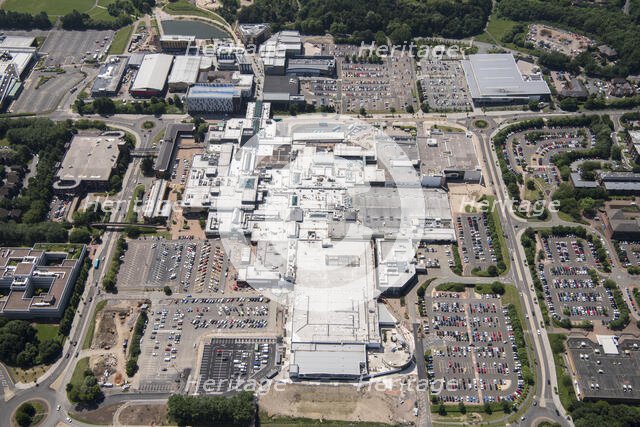 The town centre, shopping centre and New Town, Telford, Shropshire, 2018. Creator: Damian Grady.