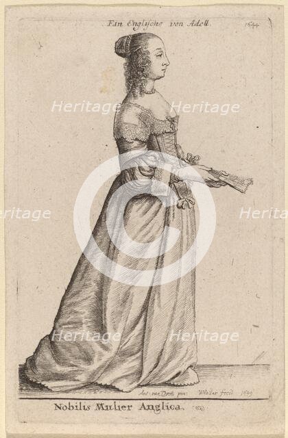 Nobilis Mulier Anglica, 1649. Creator: Wenceslaus Hollar.