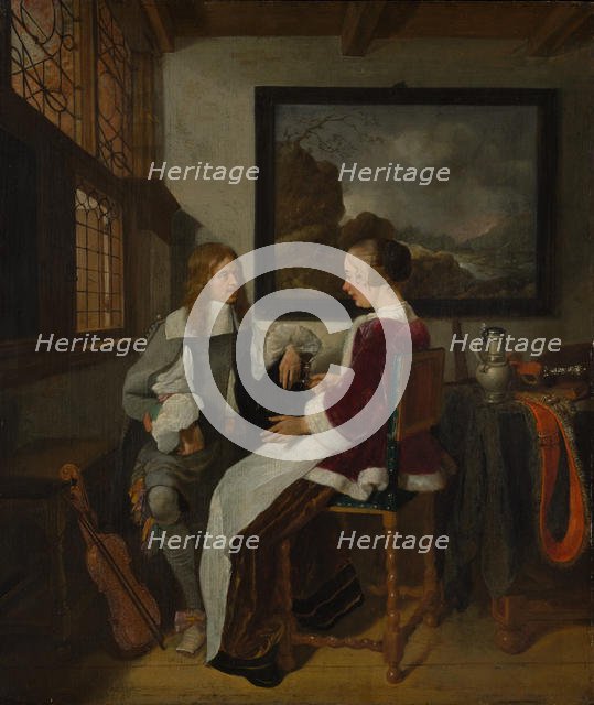 Sentimental Conversation, early 1660s. Creator: Gerritsz Quiringh van Brekelenkam.