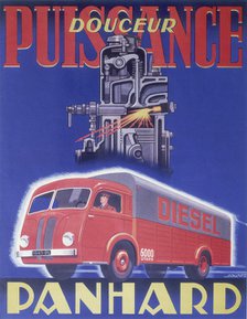 Poster advertising Panhard, 1948. Artist: Unknown