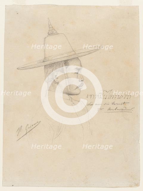 Study for "The Reception of the Siamese Ambassadors at Fontainebleau", 1861-1864. Creator: Jean-Léon Gérôme (French, 1824-1904).