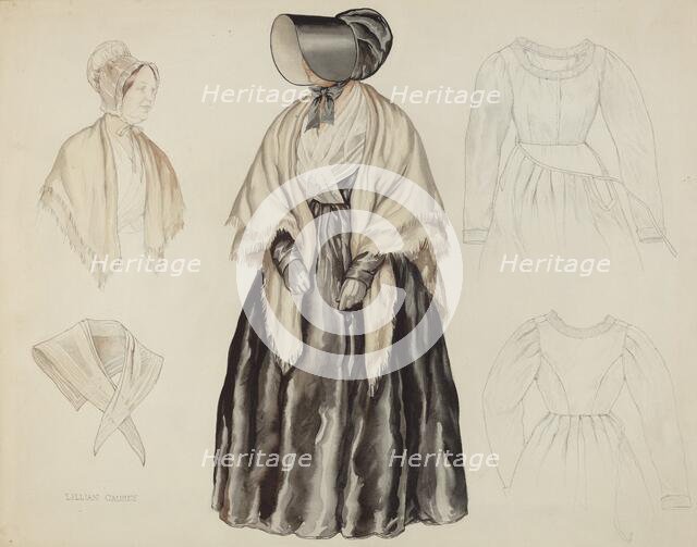 Shaker Dress, 1935/1942. Creator: Lillian Causey.