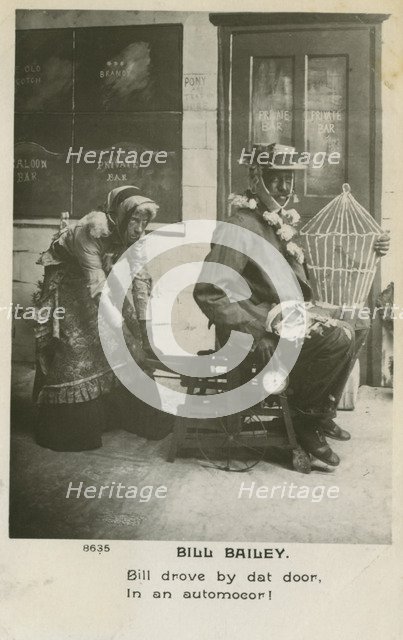 Bill Bailey postcard. 'Bill Bailey, Won't You Please Come Home? was a popular song published in 1902 Artist: Unknown