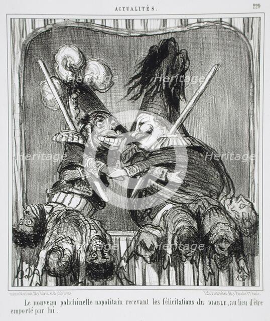 Le Nouveau polichinelle napolitain.., 1855. Creator: Honore Daumier.