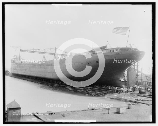 S.S. Wm. Livingstone on the ways, 1908. Creator: Unknown.