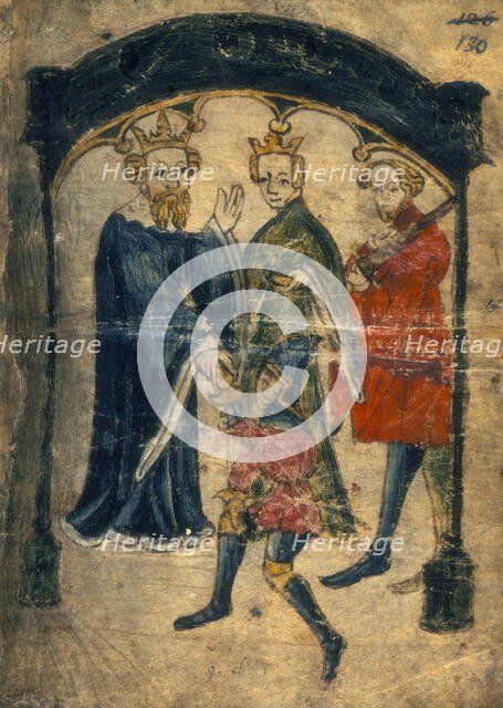 Gawain's return to court, c1375-1400.  Creator: Unknown.