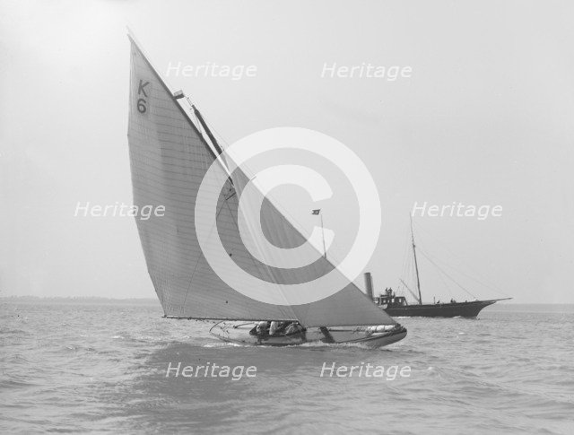 The 7 Metre Olympic class 'Quaker Girl', 1911. Creator: Kirk & Sons of Cowes.