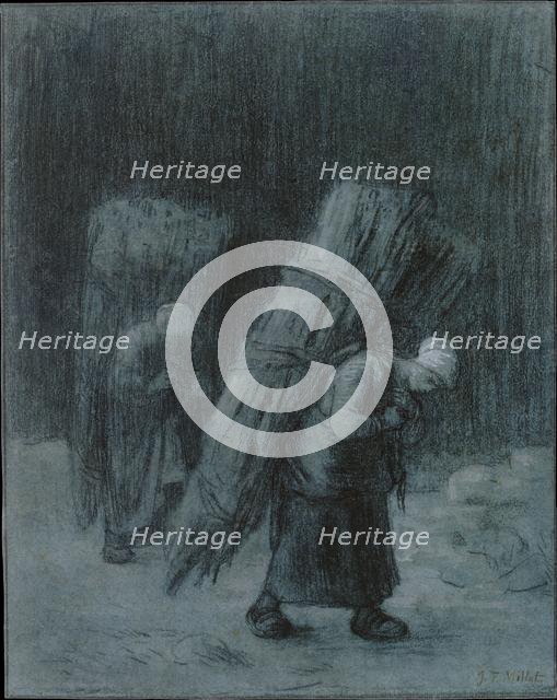 Women Carrying Faggots, ca. 1858. Creator: Jean Francois Millet.