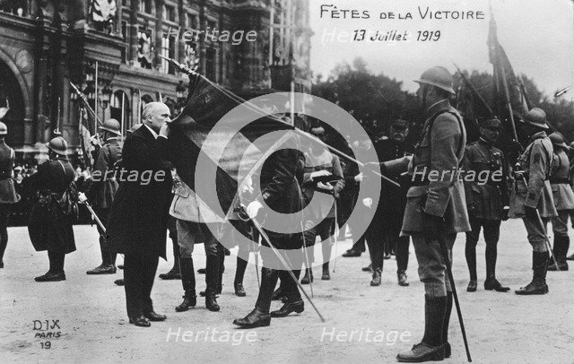 Grand victory parade, Paris, France, 14 July 1919. Artist: Unknown