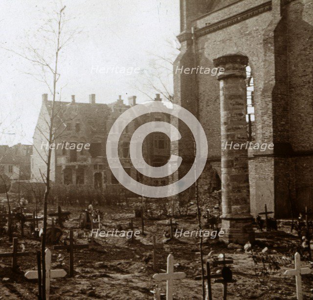 Cemetery, Nieuwpoort, Flanders, Belgium, c1914-c1918. Artist: Unknown.