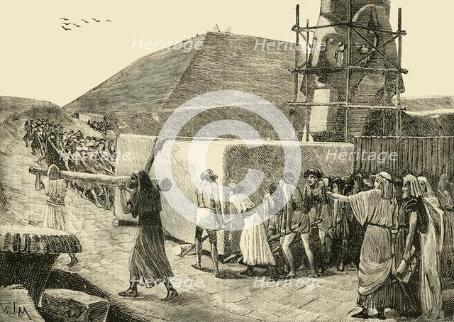 'Building a Pyramid', 1890. Creator: Unknown.