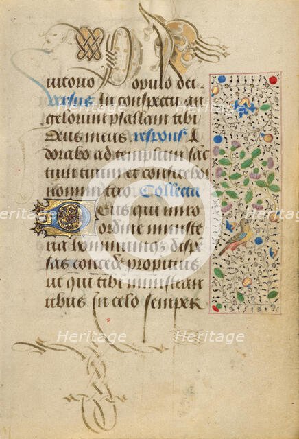 Decorated Text Page; Prayer Book of Charles the Bold, 1469. Creator: Nicolas Spierinc.