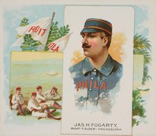 James H. Fogarty, Right Fielder, Philadelphia, from World's Champions, Second Series (N43)..., 1888. Creator: Allen & Ginter.